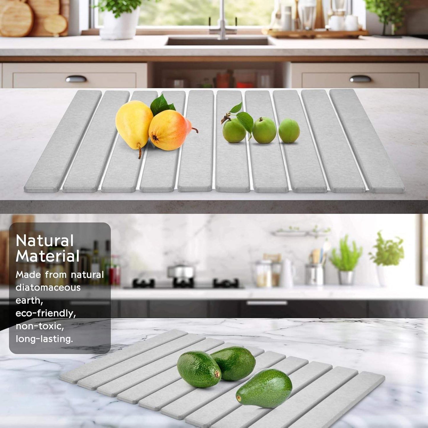 Luxurious Diatomite Fast-Drying Kitchen and Bath Mat™