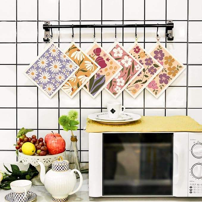 Eco-Friendly Floral Dishcloth 6 Pcs Set™